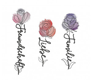 ADVENTSKALENDER 1. Dezember - Stickserie - Rose Liebe Freundschaft Familie